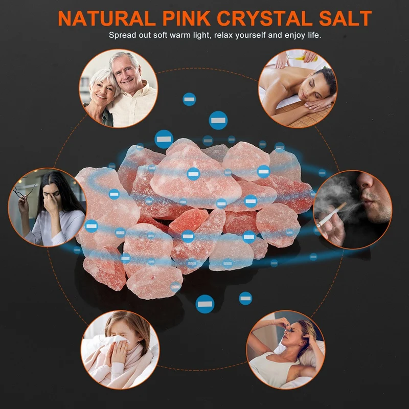 USB железный светодиодный Ночной светильник Гималайская соляная лампа