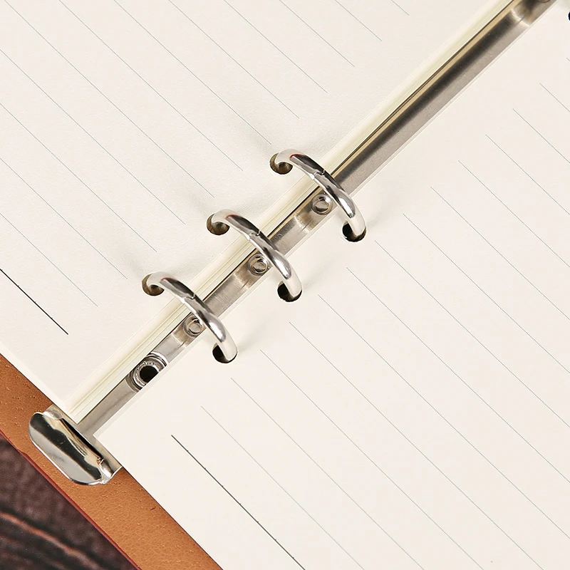 A5 спиральный блокнот 6 колец кожаный твердый переплет вкладыш Личный Дневник