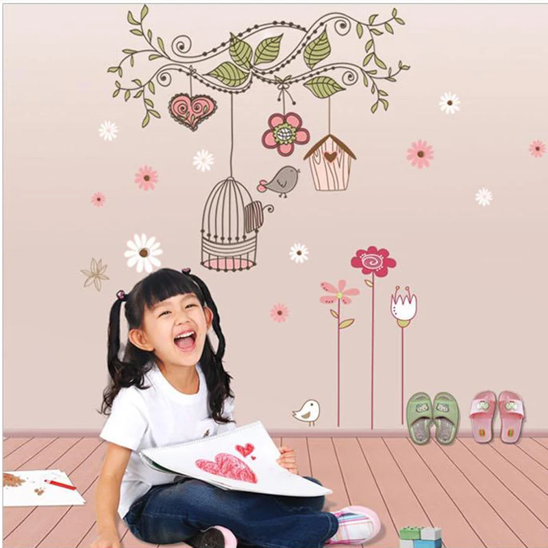 Пасторальный пейзаж настенное искусство домашний декор наклейка Подсолнух обои