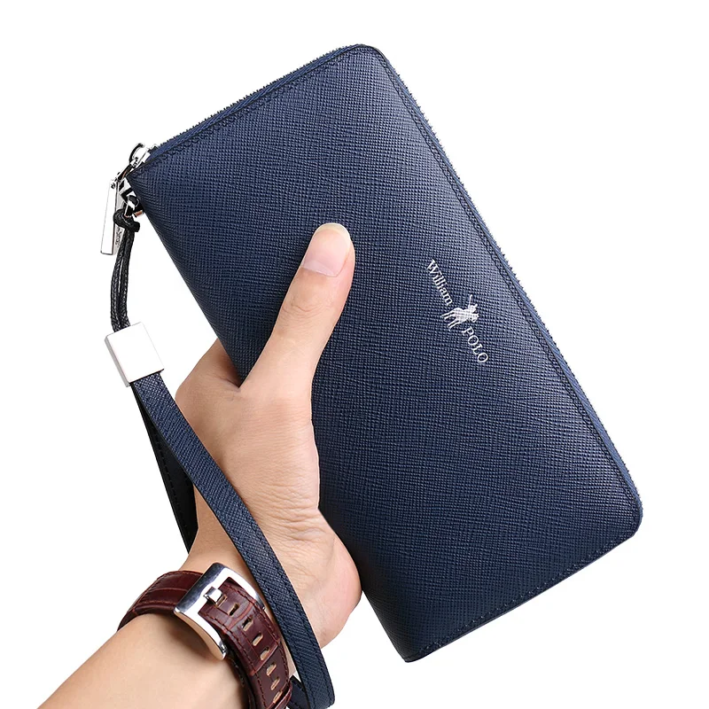 Мужской Длинный кошелек WILLIAMPOLO RFID новые модные мужские кошельки не царапаются