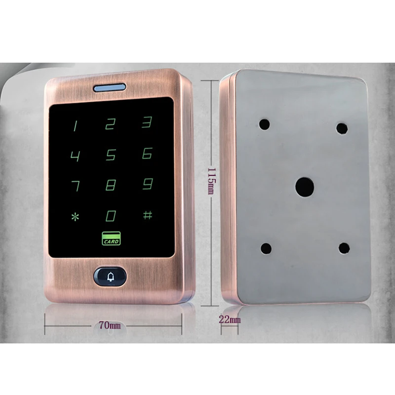 Открыватель ворот RFID считыватель цифровой клавиатуры/дверной звонок 125KHz ID-карта/код/пароль Электрический замок для двери водонепроницаемый Wg26 Офис/дом.