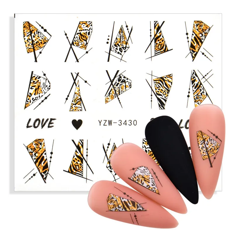 

1pcs Nail Water Sticker DIY Sexy Leopard Image Nail Art Paper Decoration Manicure Tattoos Creative Designs Watermark Decals Tool
