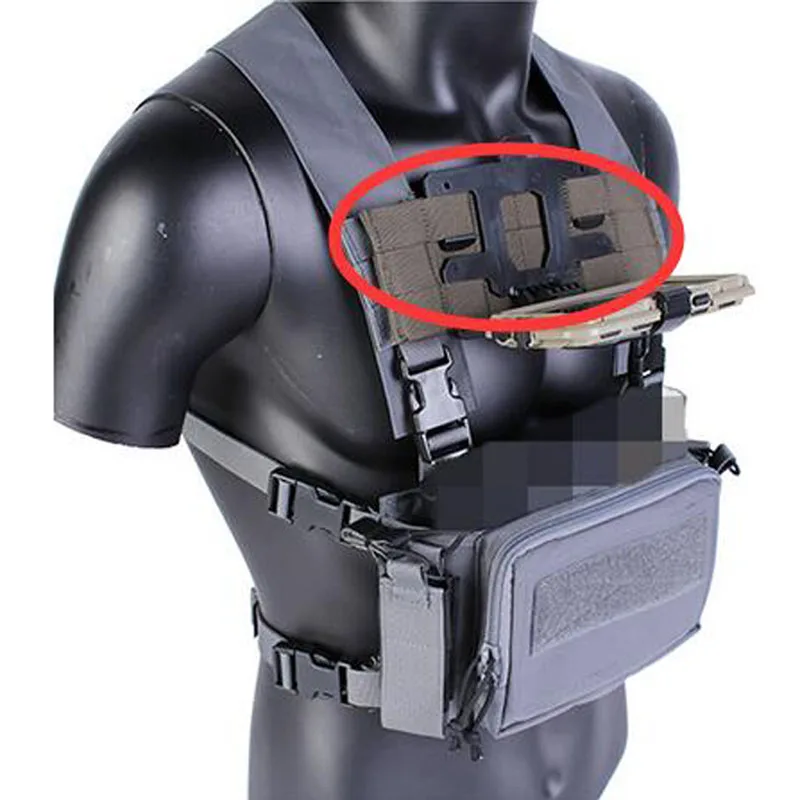 Outdoor Tactical D3CRM MK4 MOLLE Chest Panel Mobile Phone Case Platform For Hanging | Hunting Accessories