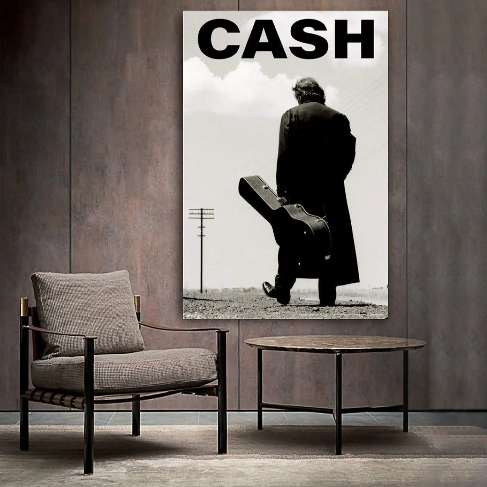 Johnny Cash Classic Album Wall Art Canvas Framed Print 