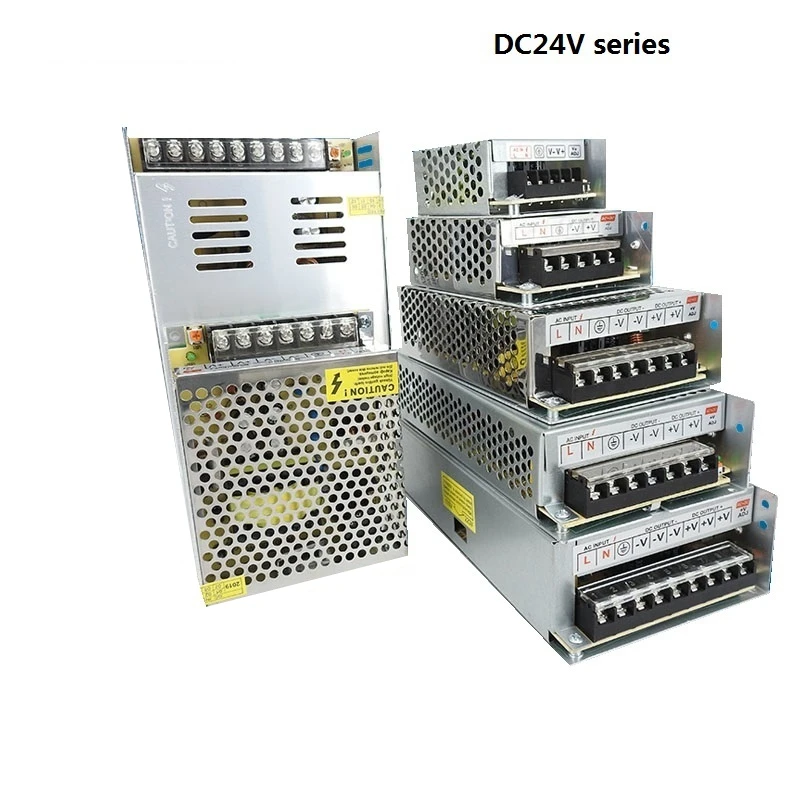 Импульсный источник питания AC110 ~ 220 до DC24V 2A50W 3A75W 4.2A100W 5A120W 6.5A150W8.3A200W10A250W15A360W 20A500W led smps