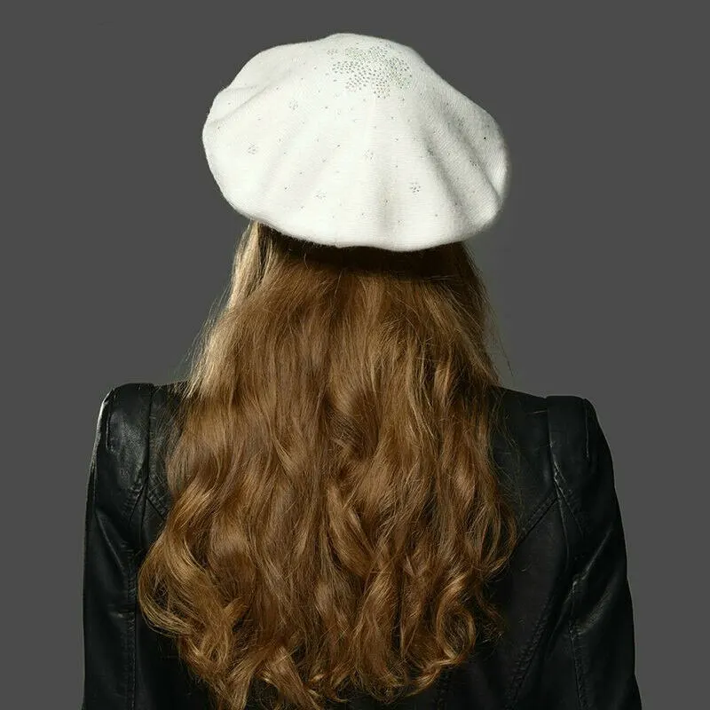 

Women Ladies Vintage Winter Warm Wool Cap Felt French Beret Beanie Elegant Hat