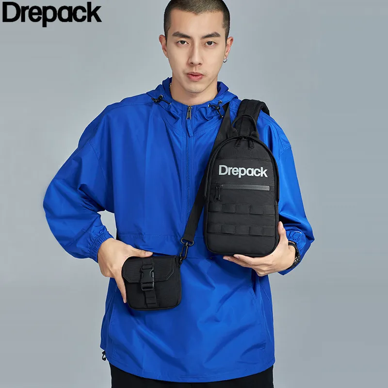 

Drepack New Trendy Chest Bag Fashion Messenger Bag Waterproof Zipper Wear-resistant Shoulder Bag Unisex Brand Waist Bag
