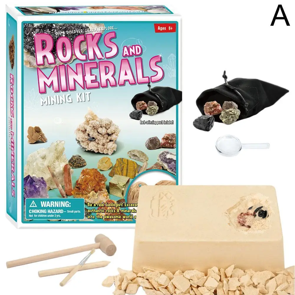 

Archaeological Excavation Toy Mining Crystal Pirate Treasure Gems Archaeology Dig-out Mineral Mine Toy Puzzle Exploration Gifts