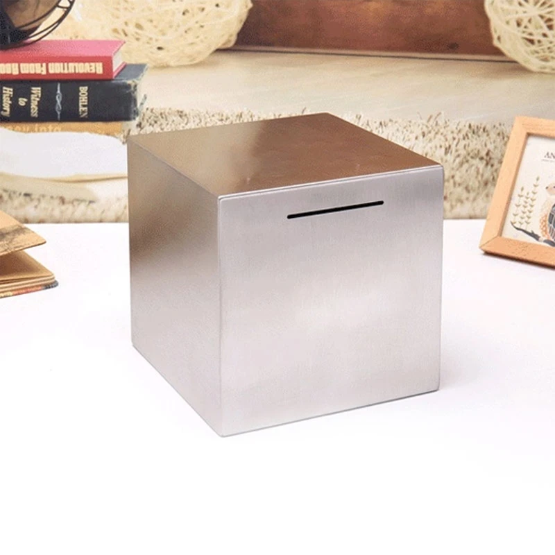 

Safe Piggy Bank Made of Stainless Steel,Safe Box Money Savings Bank for Kids,Can