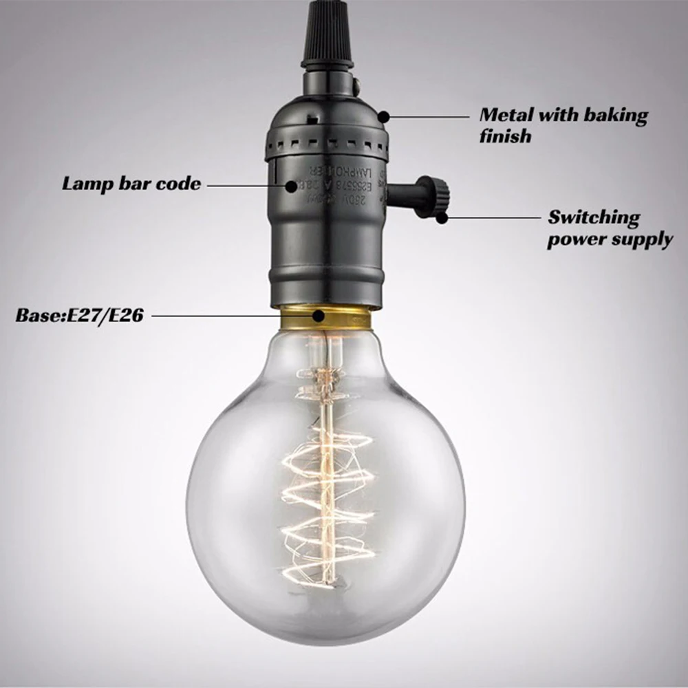 Винтажная лампа накаливания Edison E27 Лампа промышленный Декор ретро лампы 220 В 40 Вт