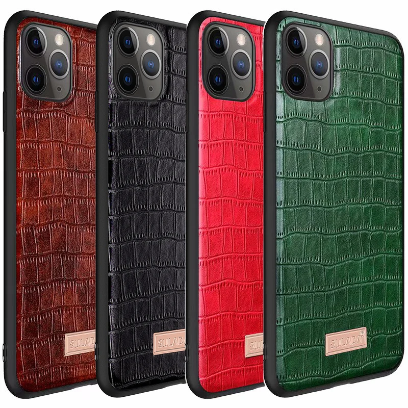 Роскошный тонкий кожаный чехол накладка с крокодиловым узором для iPhone 11 pro Pro