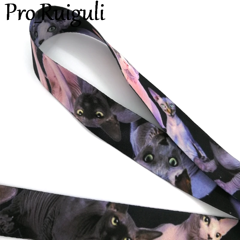 Сфинкс рисунок с котом шейный ремешок брелок мобильный телефон держатель значка