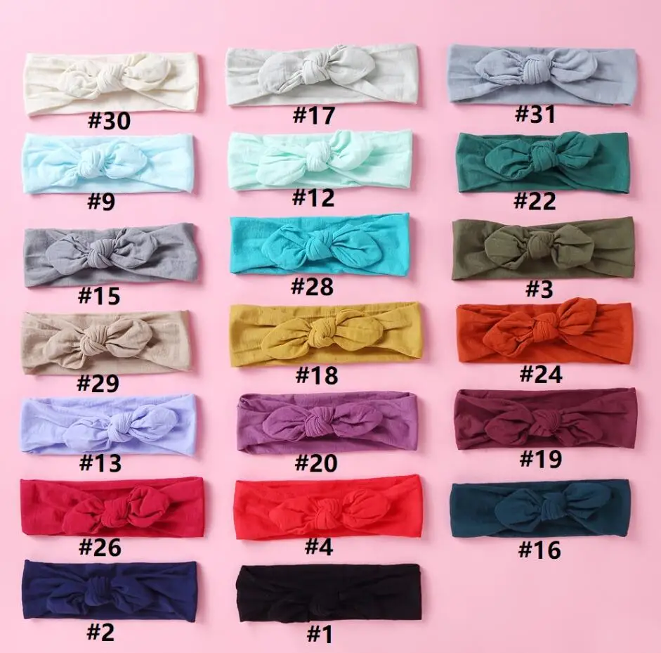 

36Pcs/Lot,New Cotton Baby Headband,Stretchy Nylon Cable Girl Turban Head wraps, Newborn Children Knot Bows Hair Accessories