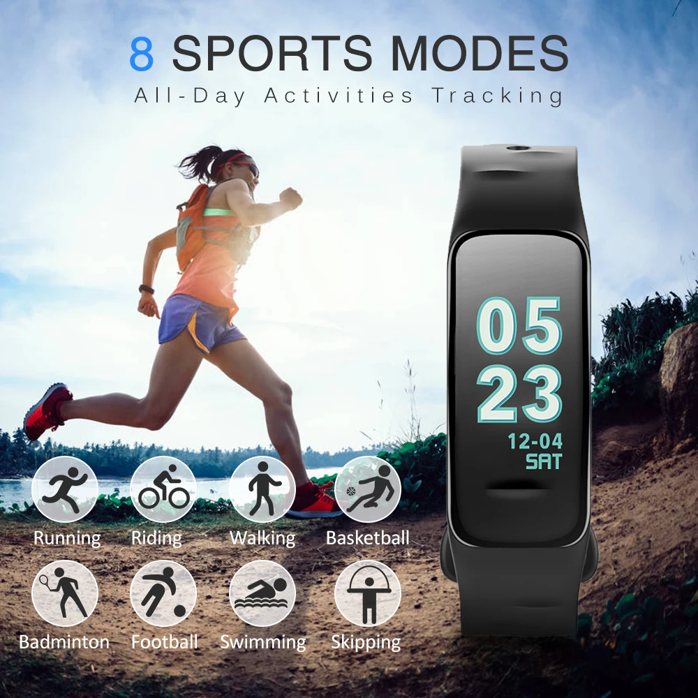 IP67 умный Браслет для женщин и мужчин фитнес трекер часы с пульсометром счетчик