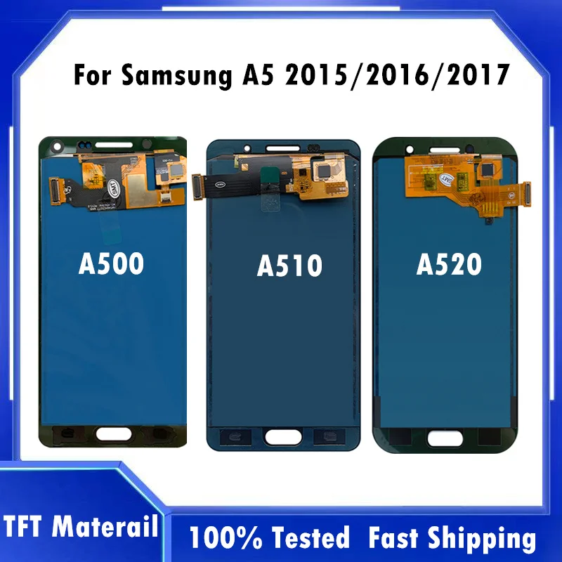 

For Samsung Galaxy A520 A520F SM-A520F A5 2017 2015 2016 A510 A500 LCD Display Touch Screen Digitizer Glass Assembly free gifts