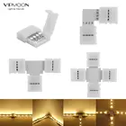 VIPMOON 5 шт. паяльный зажим соединитель 4Pin 10 мм ширина L  T  X форма адаптера Угловые пряжки для SMD 5050 RGB светодиодная Светильник