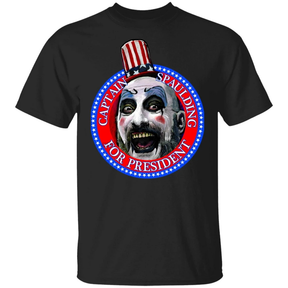 Помните Captain Spaulding For President СИД Haig приталенные топы футболка с логотипом черный Для