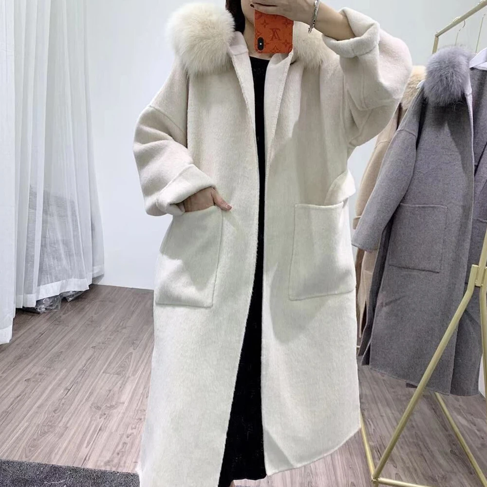 OFTBUY 2022 пальто с натуральным мехом зимняя куртка для женщин натуральный Лисий мех