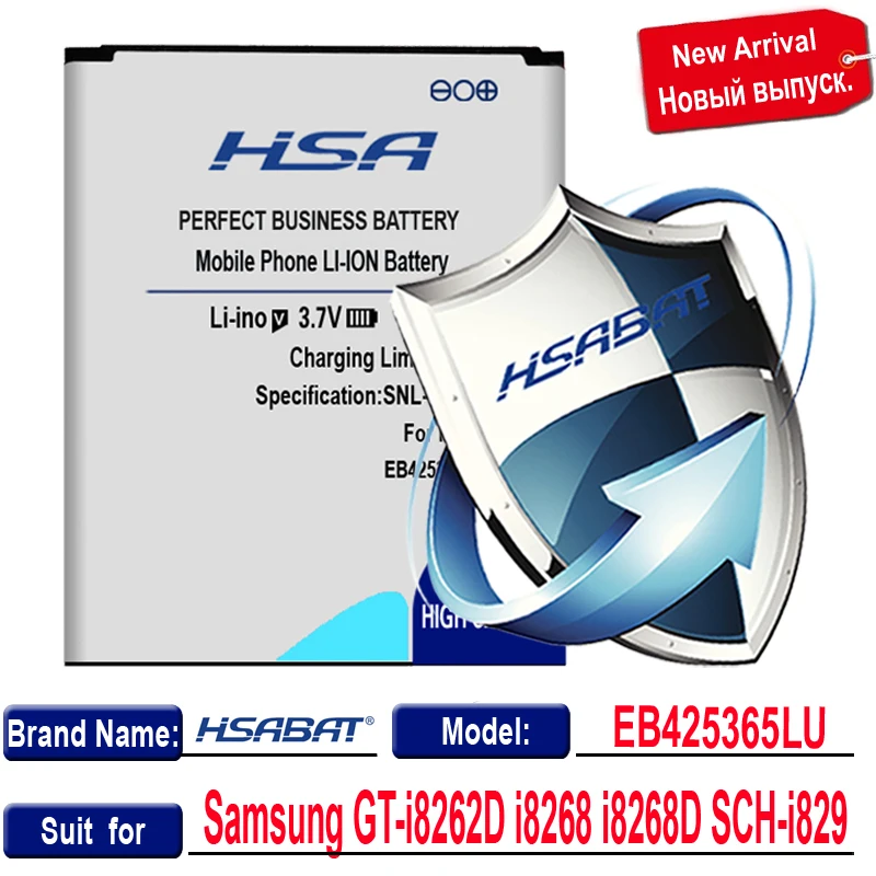 Новинка 3850 мАч EB425365LU мобильный телефон аккумулятор для Samsung Galaxy GT i8262D i8268 i8268D SCH i829