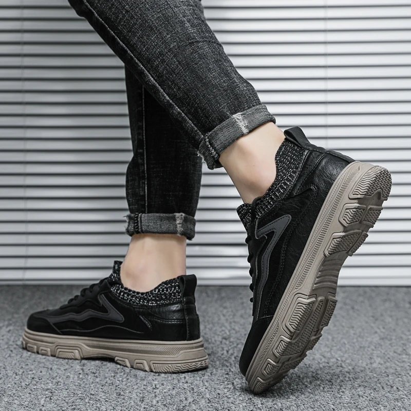

MEN ANKLE BOOTS Men Chelsea Boots Ankle Riding Men's Mens Sneakers Casual Dress Boty Summer Shoes For Cowboy Boot Man Black