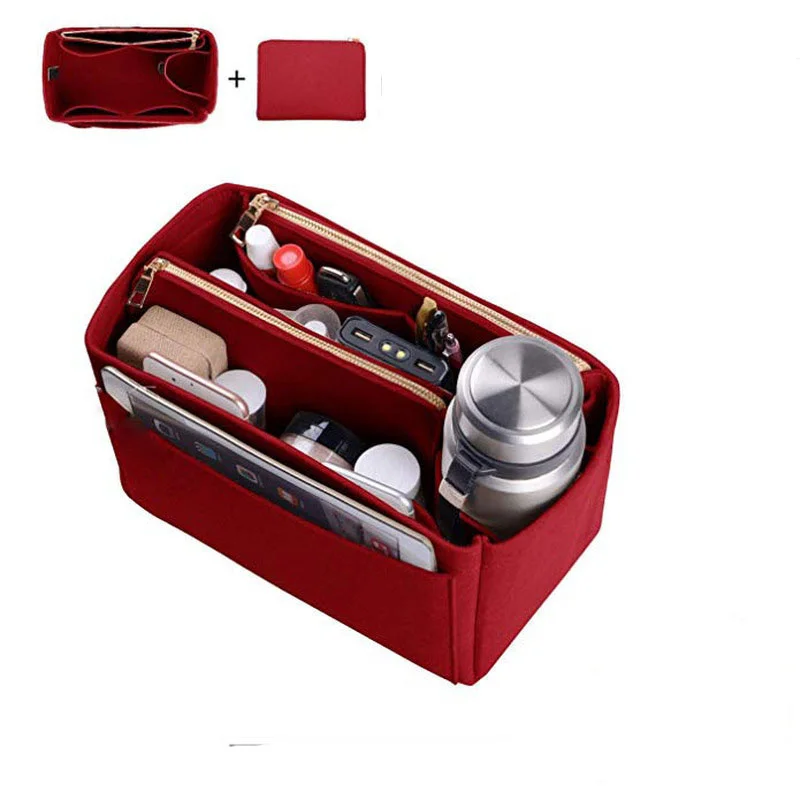 

Women's makeup organizers, travel bags, felt insert bags, portable makeup bags