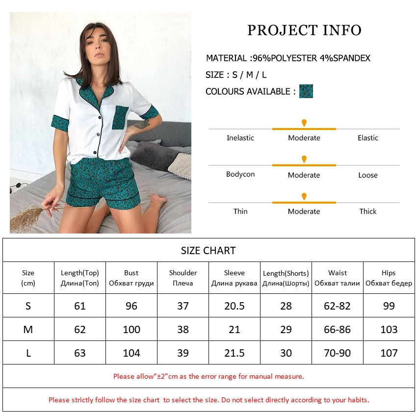 

HiLoc Fashion Color Matching Sleepwear Women Pajamas With Shorts Pocket Clothing Sets Turn Down Collar Set Woman 2 Pieces Spring