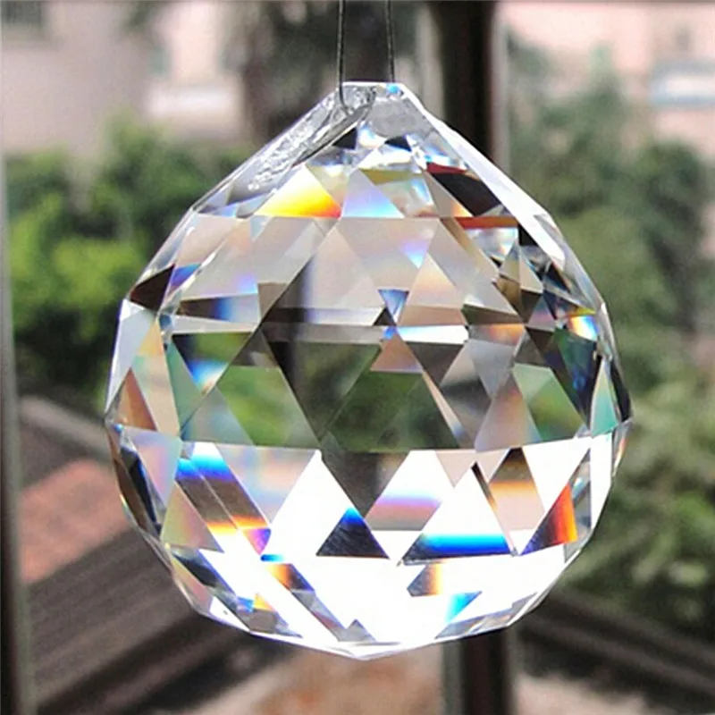 

20MM Crystal Ball Clear Crystal Prisms Suncatcher Chandelier Crystals Pendants Accessories DIY Bead Curtain Hanging Ornament 1PC