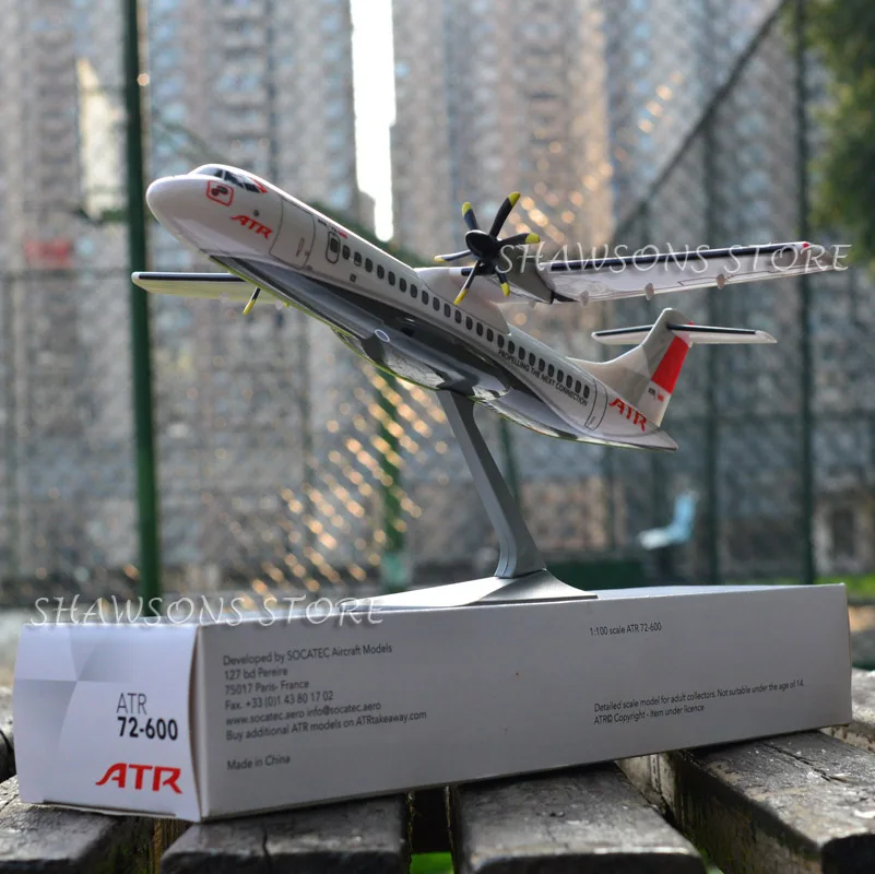 1: 100 масштабе Игрушечная модель самолета коллекция ATR 72 600 Airliner Plane миниатюрная