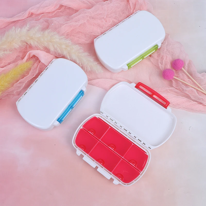 

7 Days Pill Cases Splitters Portable 6 Grids Medical Drugs Tablet Travel Granules Holder Box Household Medicine Organizer