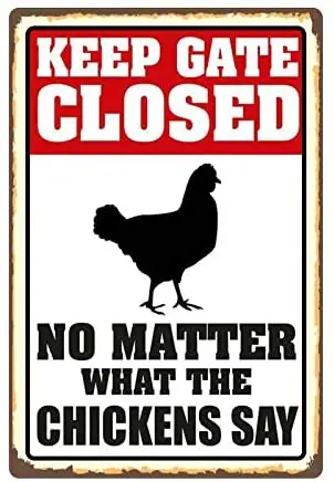 

Retro Tin Sign Farm Decoration Metal Sign Animal Chicken Poster Wall Decoration