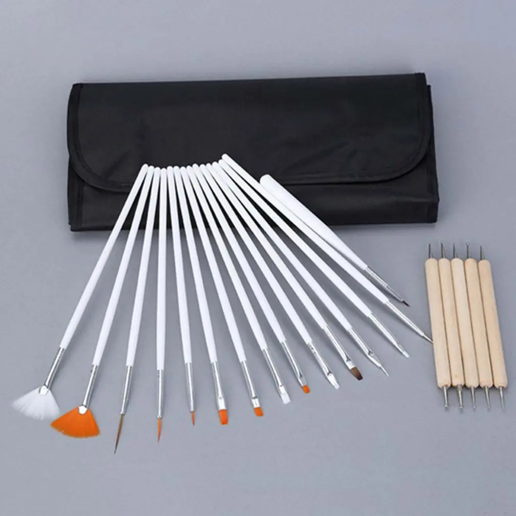 15 шт. Косметический лак для ногтей ручка рисования кисть набор инструментов УФ