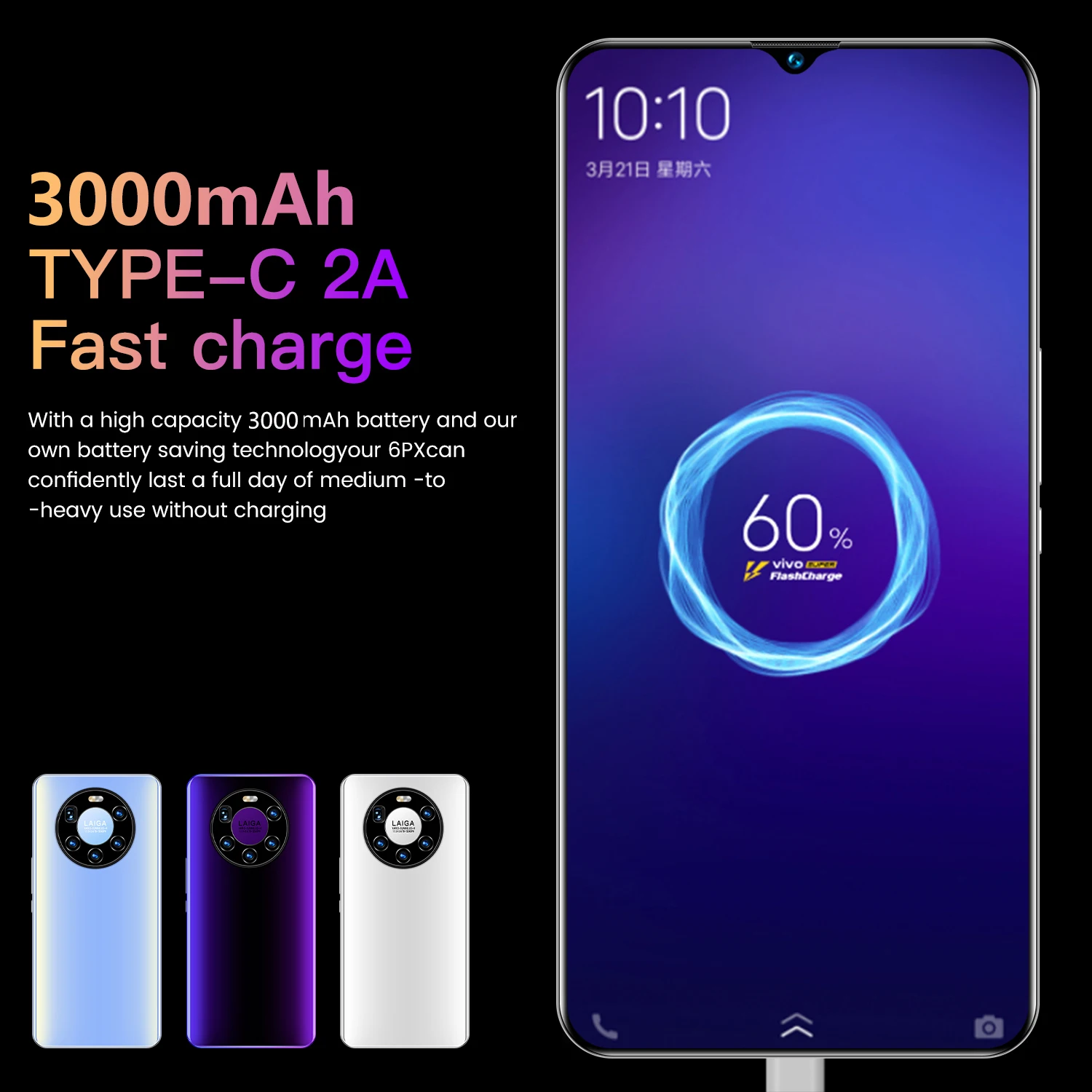 

SOYES Mate 43 Pro Global Version Face&Fingerprint Unlock 2+32GB Mobile Phone Android 4G LTE Smartphone 6.53 Inch 2 SIM Cellphone