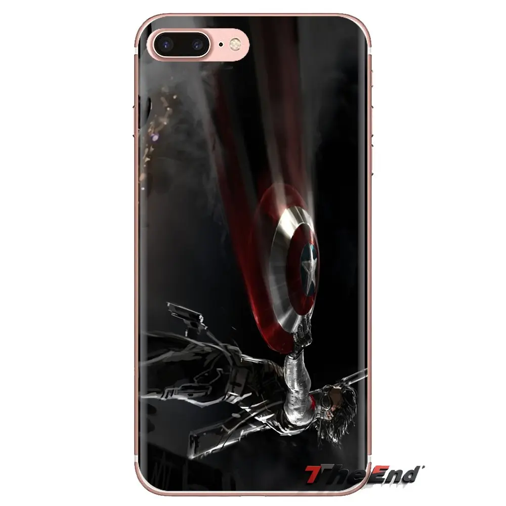 For Samsung Galaxy S2 S3 S4 S5 MINI S6 S7 edge S8 S9 Plus Note 2 3 4 5 8 Coque Fundas Winter Soldier Soft Transparent Shell Case |