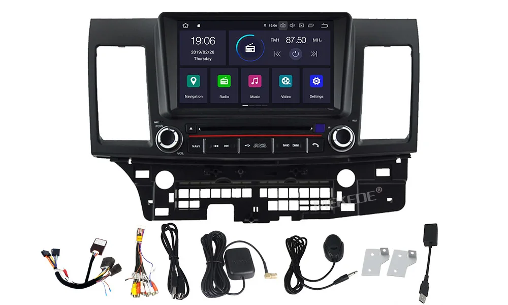 MEKEDE 4G ram для Mitsubishi Lancer 10 CY 2007-2012 автомобильный Радио Мультимедиа Видео плеер навигация gps Android 9,0 2din 2 din dvd
