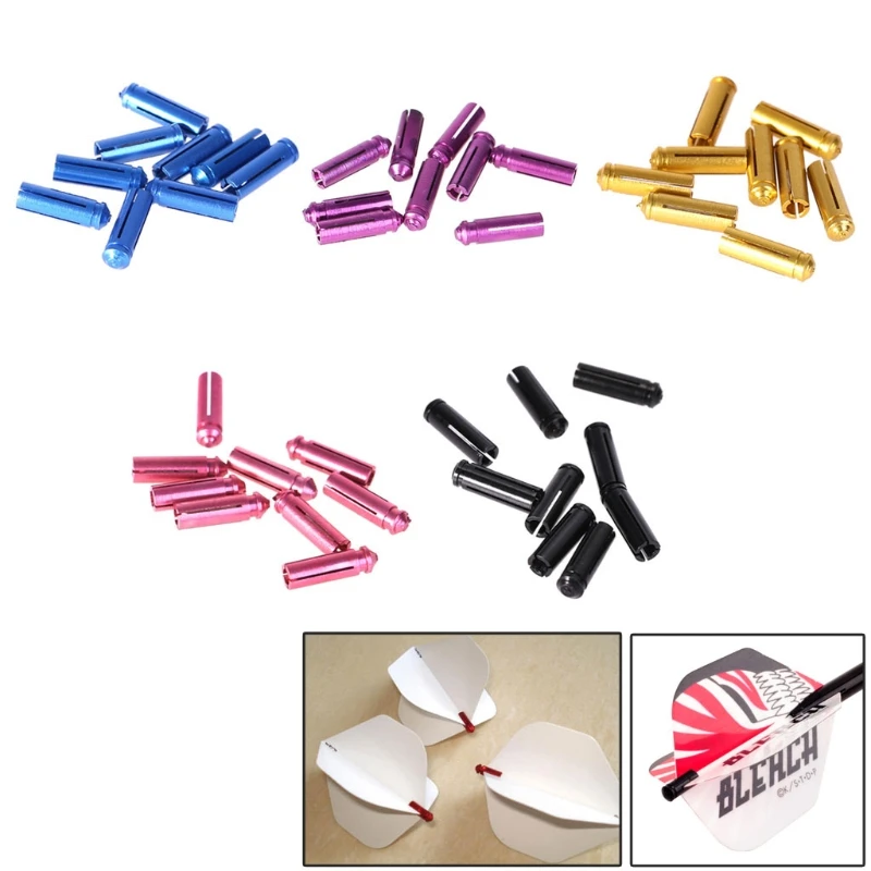 

9pcs Aluminum Alloy Darts Flight Savers Dart Wing Tail Protector Steel Soft Tip