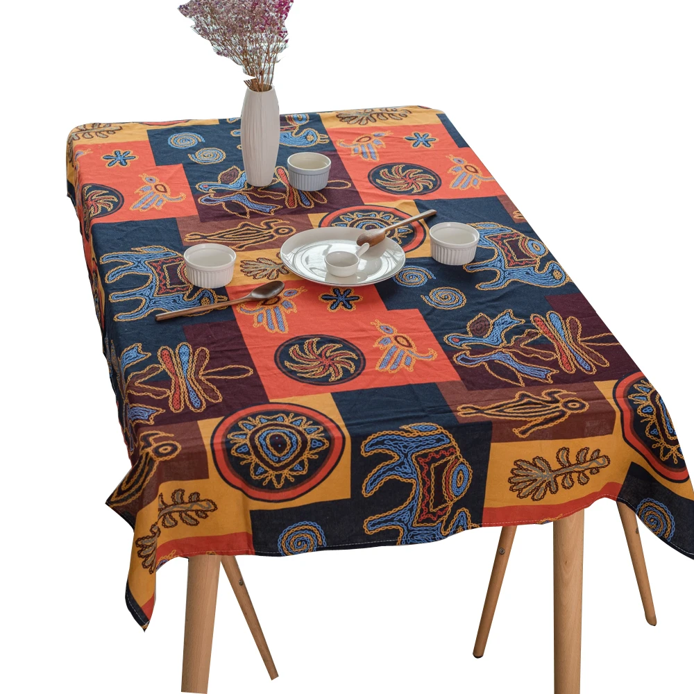 [Центр прямых поставок] скатерть для стола в стиле Майя прямоугольные набивные