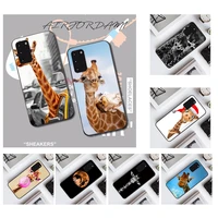 penghuwan cute animal giraffe diy luxury phone case for samsung s20 plus ultra s6 s7 edge s8 s9 plus s10 5g