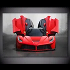 Картина на холсте Supercar Ferraris Laferrari Roadster с красным автомобилем, постеры и принты автомобиля, искусство для комнаты, домашний декор
