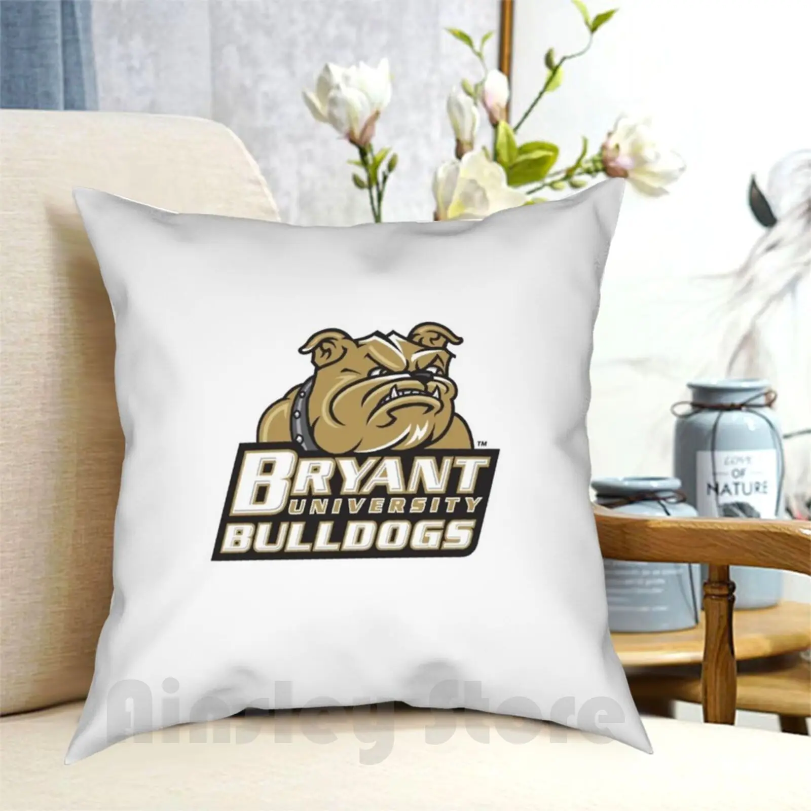 

Bryant University Pillow Case Printed Home Soft DIY Pillow cover Bryant University Dogs Dawg Bulldog Tupper Gold Sports