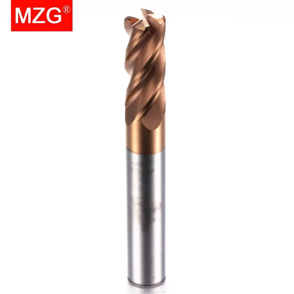 

MZG HRC60 Cutting 4 Flute 0.5mm 1mm Milling Machining Tungsten Steel Spiral Tools Milling Cutters Round Ball Nose End Mill