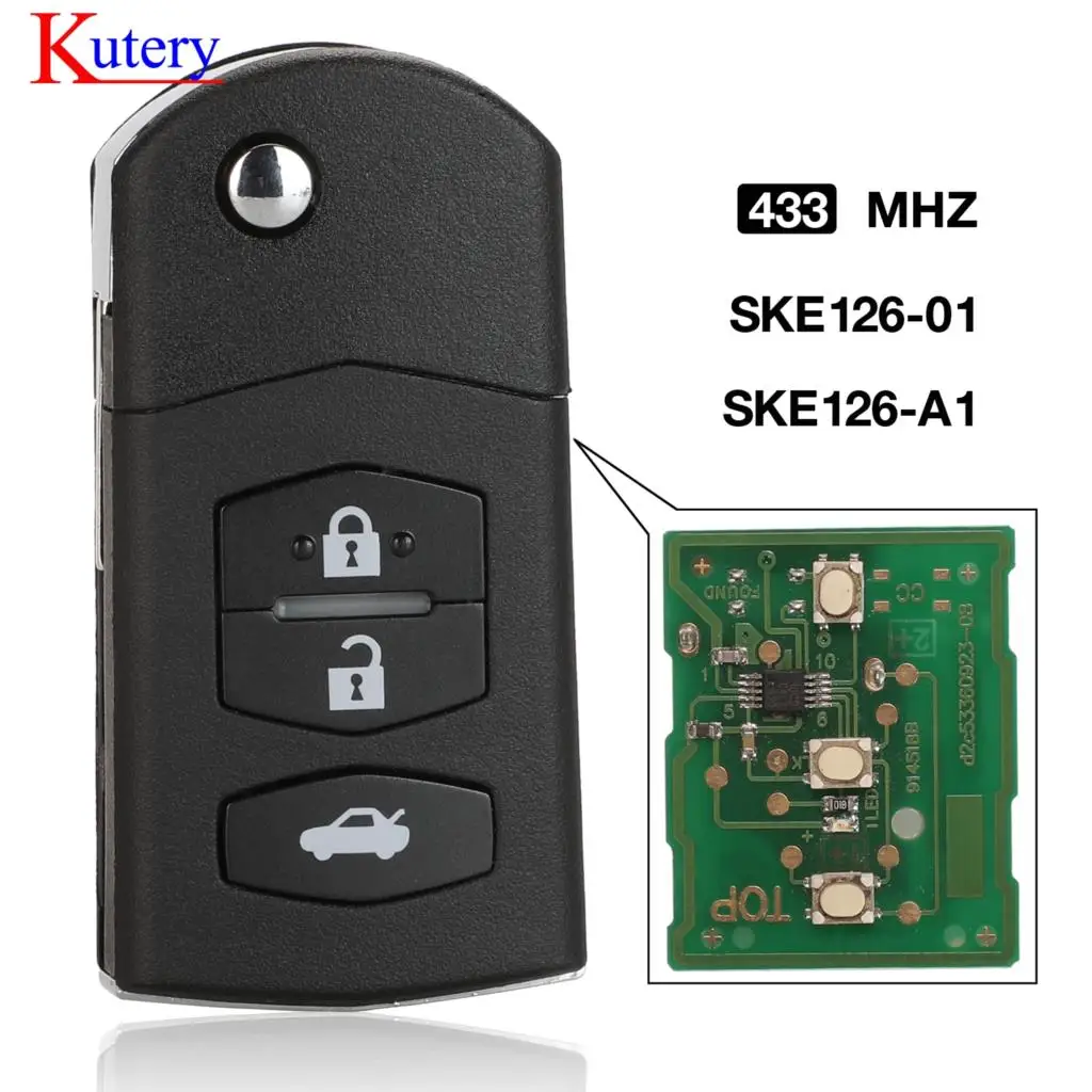 

kutery Remote Key Костюм для MAZDA 2 автомобиля M2 Demio / 3 M3 Axela / 5 M5 Premacy / 6 M6 Atenza / 8 M8 с Чипом SKE126-01 / A1 Модель
