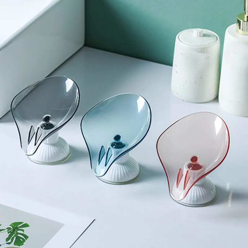 

Bathroom Soap Holder Leaf Shape Soap Box Kitchen Dish Storage Box Drain Soap Storage Case Container Bathroom Accessories