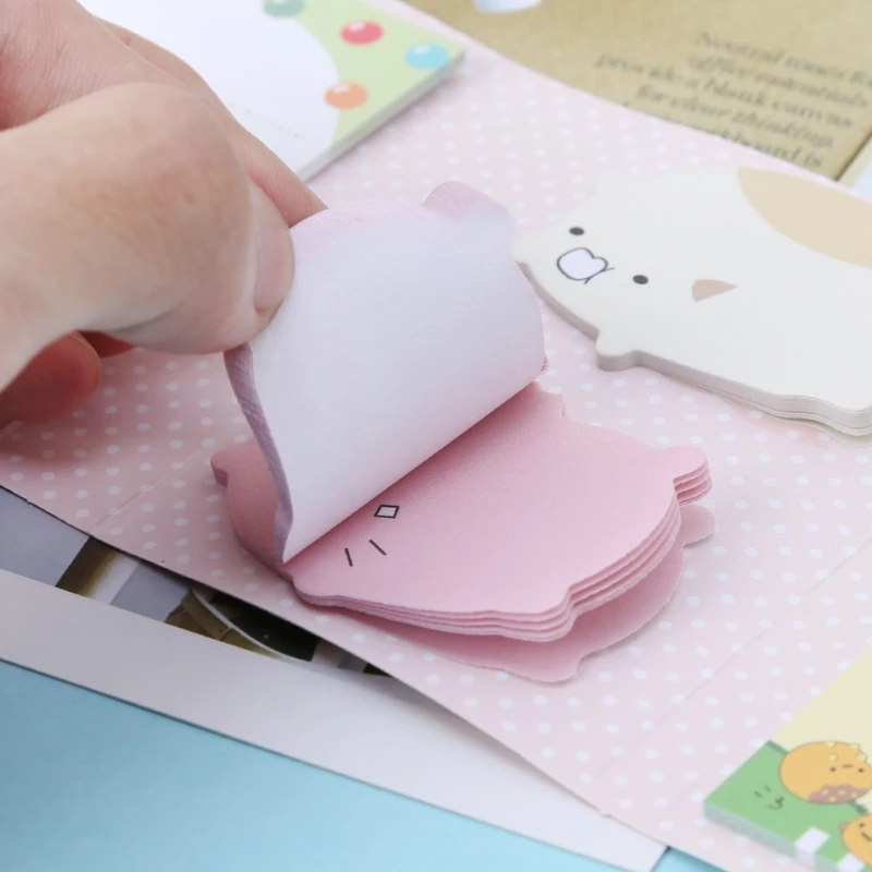 

Cartoon Animals 6 Folding Memo Pads Sticky Notes Bookmark Stationery Notepad New 32CB