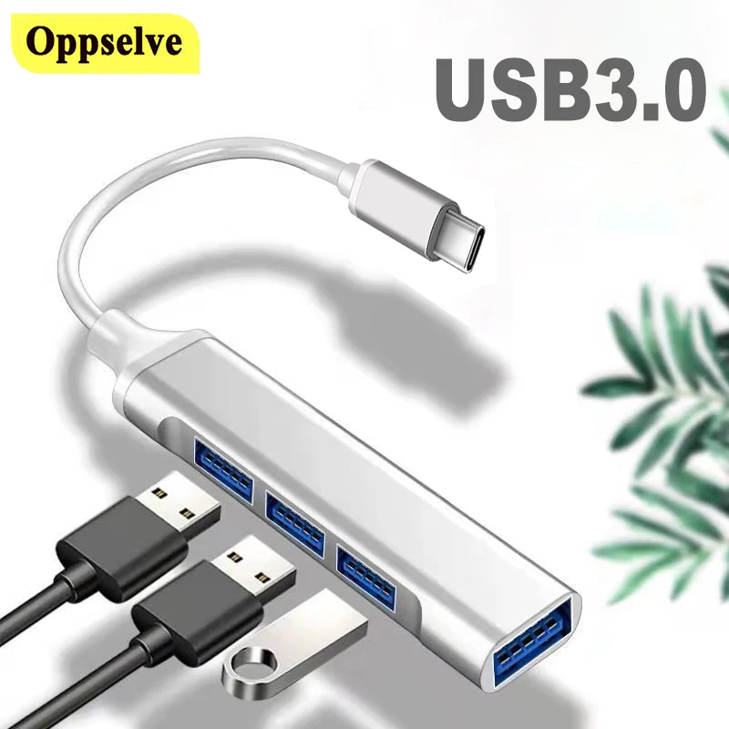 

USB-концентратор 3,0 Type C, адаптер OTG для Xiaomi, Lenovo, Macbook Air Pro, ПК, U-диск, компьютера, ноутбука, аксессуары, 4 порта, мульти-разветвитель