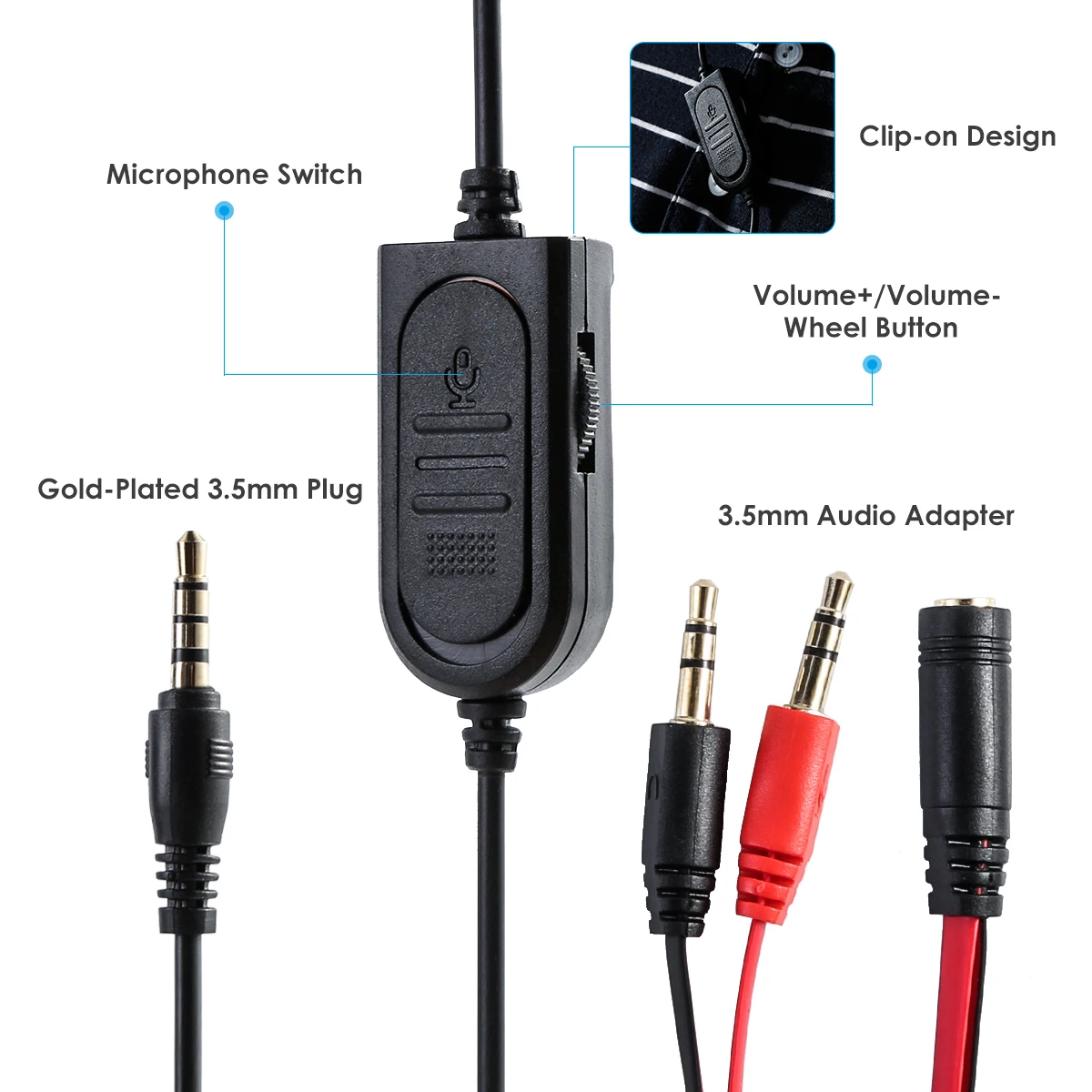 3 5mm wired gaming headset pc bass stereo surround headphone wired computer gamer earphone with mic for ps4 laptop for xbo​x free global shipp