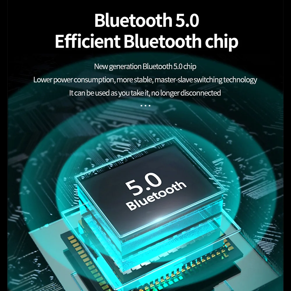 Bluetooth 5 0 беспроводные наушники HD звук палец умные сенсорные спортивные стерео