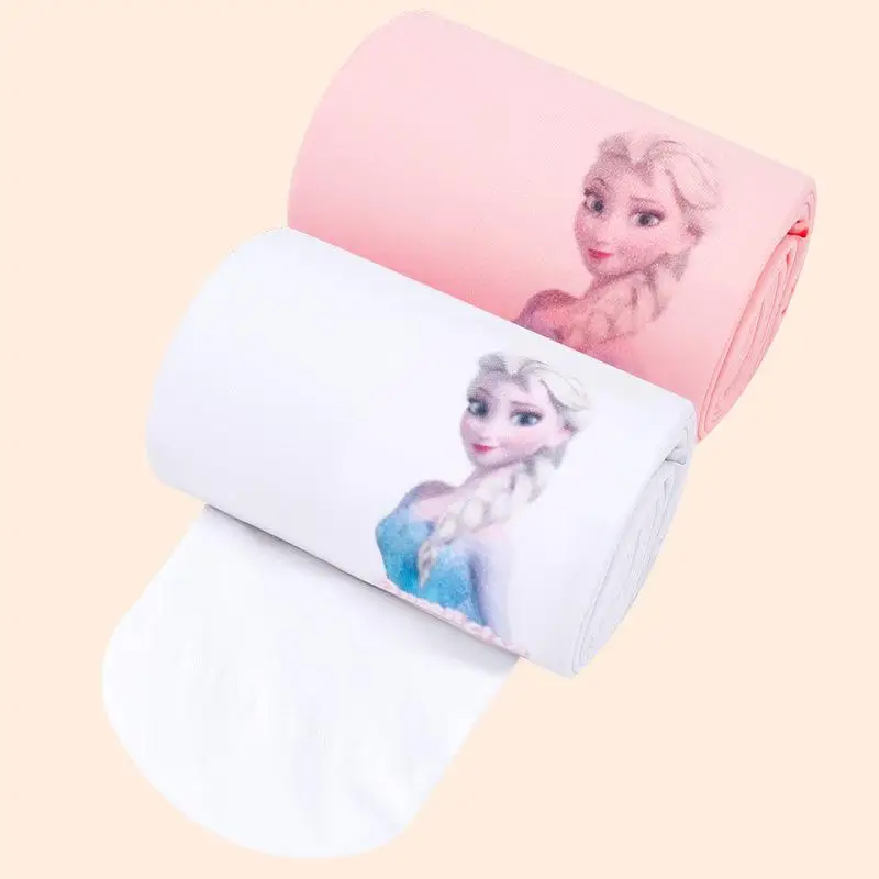 Оригинальные две пары детских колготок Disney Frozen Elsa весенние белые колготки для