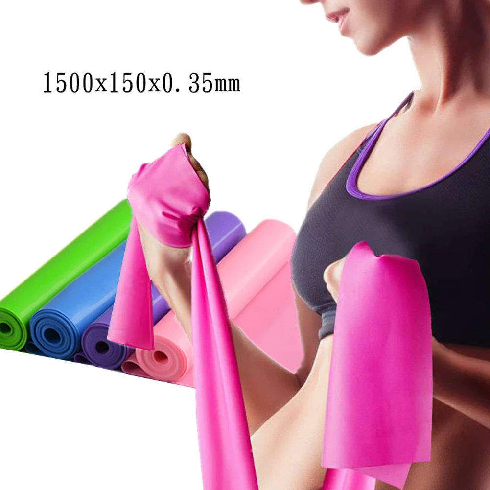 

1.5m Fitness Resistance Bands Eco-friendly And Tasteless Latex Yoga Elastic Stretch Band Pull Rope Exercise Pilates Gym Home