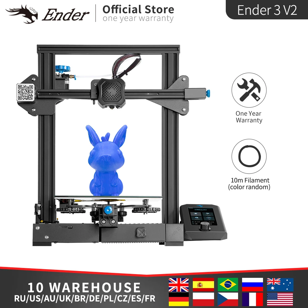 Ender 3 V2 3D принтер 32 бита материнская плата тихий TMC2208 Шаговые драйверы 4 дюймовый
