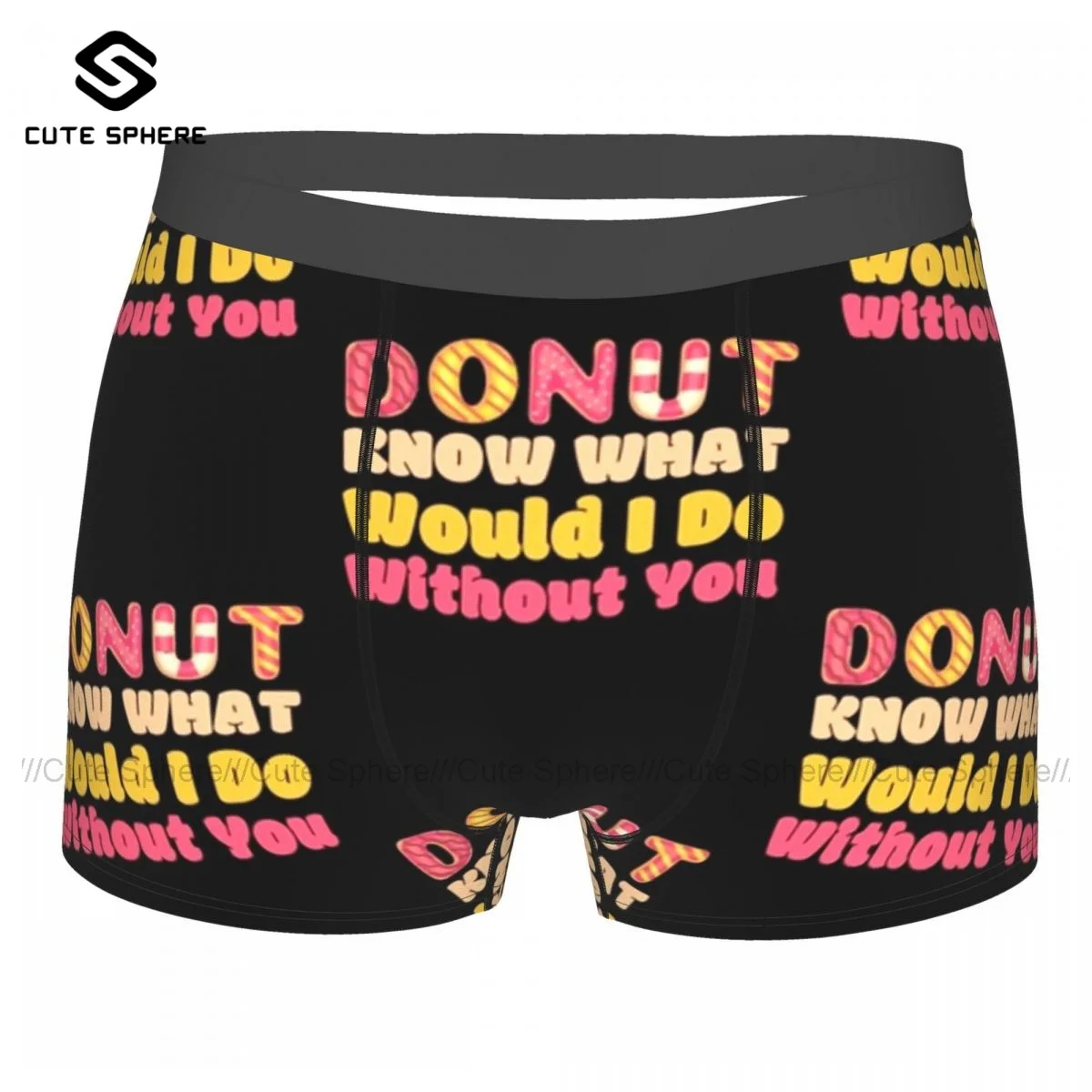 Donut Underwear Breathable Hot Custom Trunk Polyester Sublimation Male Boxer Brief